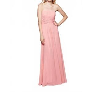 NEW MILANO FORMALS serenity drape strapless gown in peach